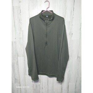Condor Waffle Knit Half Zip Fleece Pullover Green 2XL